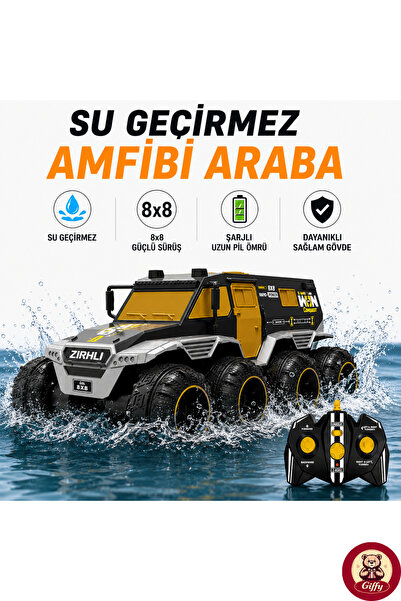 giffy Uzaktan Kumandalı Yüzen Amfibi Araba Hem Karada Hem Suda Gidebilen Şarj...