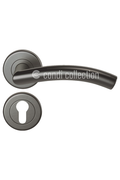 Condi Collection مقبض باب من الفولاذ المقاوم للصدأ 101E PVD Fume Yale