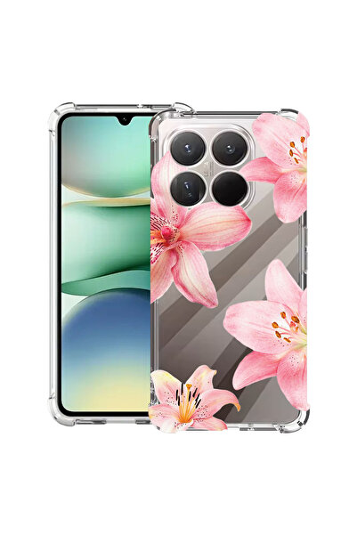 bestcase Husă Antișoc pentru Xiaomi 15T Pro, Floral - Floral - Lotus Roz Eleg...