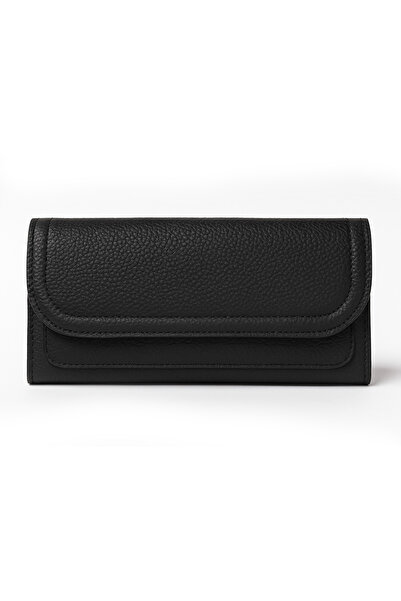 Triko Mısırlı Black Covered Leather Women's Wallet