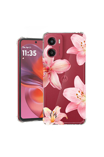 bestcase Husă Antișoc pentru Motorola Moto G05 / E15, Floral - Floral - Lotus...