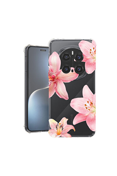 bestcase Husă Antișoc pentru Honor Magic7 Pro, Floral - Floral - Lotus Roz El...