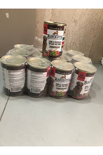 BONAVİTA KÖREK KONSERVE MAMASI KUZULU VE SEBZELİ 400g 12 adet