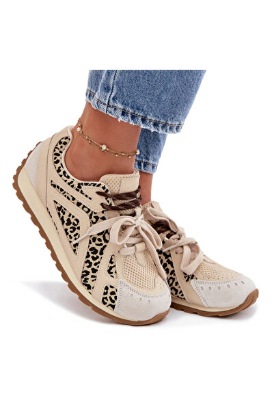 Big Star Shoes Adidași de damă din piele întoarsă Big Star TT274549 Bej 39