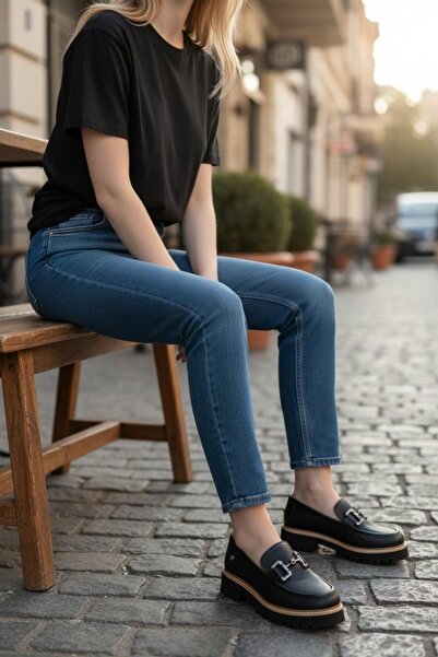 Mammamia D26Ya-3630 Black Genuine Leather Full Orthopedic Casual Women's Dail...