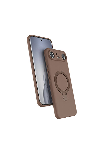 TECNO Spark Slim 5G (KM9n) Kılıf M-safe Şarj Özellikli Standlı Q-RİNG Kapak