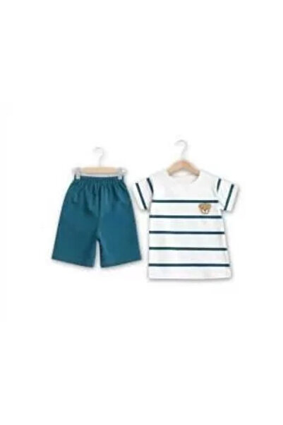 DMR Elegance 1/4 Year Old Bear Emblem Striped Children's Set