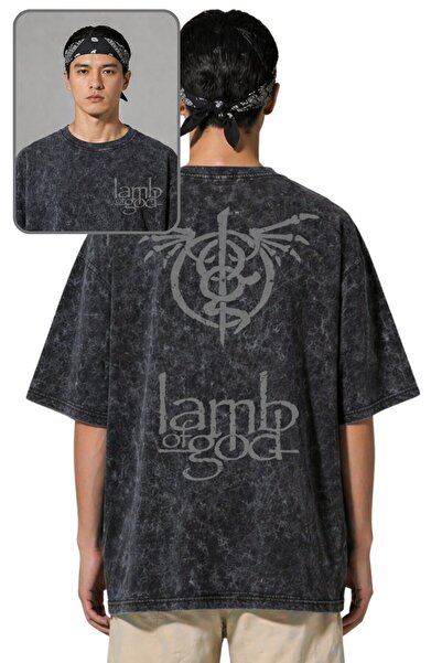 Fuddy Moda Unisex majica s natpisom Lamb Of God na leđima, periva, retro maji...