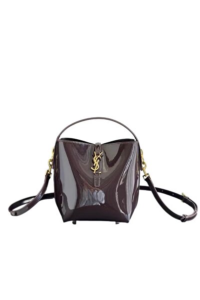 NO BRAND Luxury Coated Leather Bucket Bag with Trendy Design /No Replacement ...