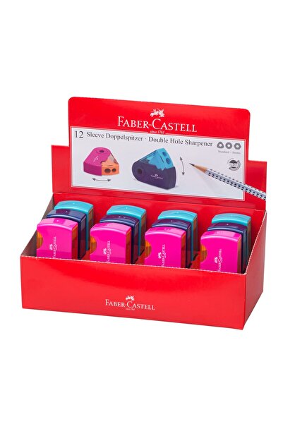 Faber Castell Ascuțitoare dublă din plastic cu carcasă, tendință 2019 FABER-C...