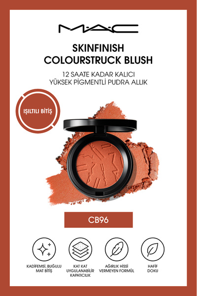M.A.C Skinfinish Colourstruck Blush 12 Saate Kadar Kalıcı, Yüksek Pigmentli P...