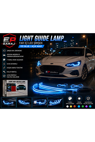 EP GARAJ OTOMOTİV FAR İÇİ MAVİ LED LIGHT GUIDE LAMP – ICE BLUE MAVİ FAR İÇİ L...