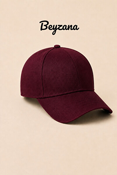 BEYZANA Bordo Renk Unisex Şapka