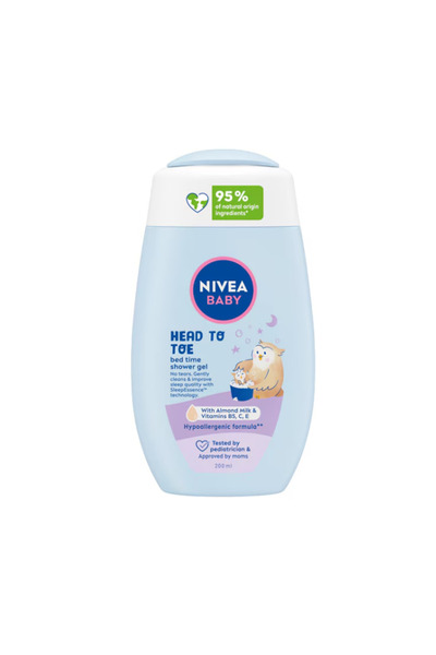 NIVEA Gel de duș Baby Head to Toe pentru bebeluși, cu lapte de migdale și vit...