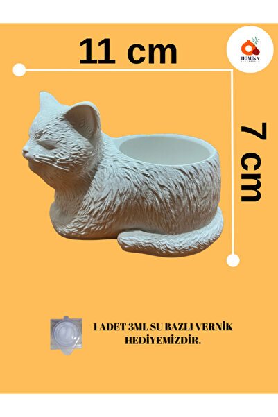 homika dekorasyon Sevimli Kedi Taş Tozu Saksı Mumluk Mini Sukulent Dekoratif ...