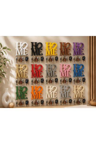 farist Modern Home Written Wall Key Holder Hanger – Decorative and Practical 14 × 14 cm