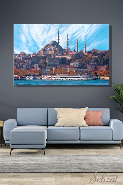 Şehzat Duvar Tablosu Yatay Kanvas Tekli Salon Mutfak Ofis İstanbul Süleymaniy...