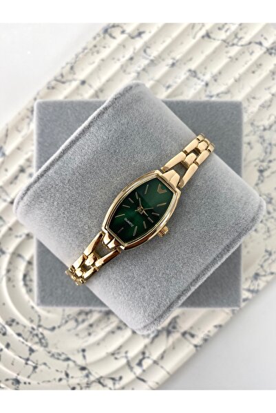 Mazzy Unay Light Green Kadron Gold Women's Wristwatch