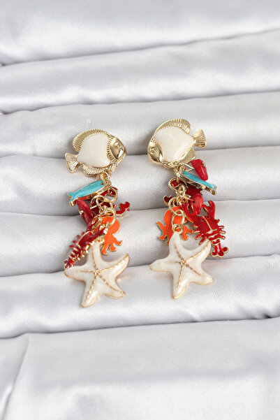 Skygo Sea Themed Brass Material Women's Earrings Tj-Bkp11798