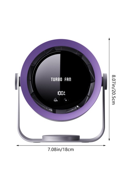 ozbience Şarjlı Masaüstü Fan Mini Klima LED Ekranlı Serinletici Vantilatör