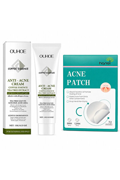 ouhoe Pachet Anti Coșuri și Imperfecțiuni, Cremă Anti Acnee cu Tea Tree + Pla...