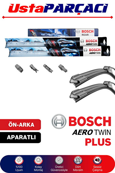 Bosch Wolksvagen Polo Ön Arka Silecek Takımı 2009-2017 Aerotwin Plus-rear