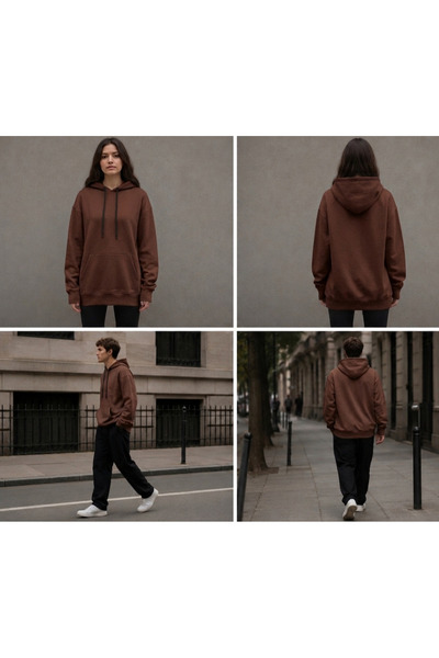 Kapüşonlu Sweatshirt Unisex Pamuklu Kumaş Terletmez Mevsimlik