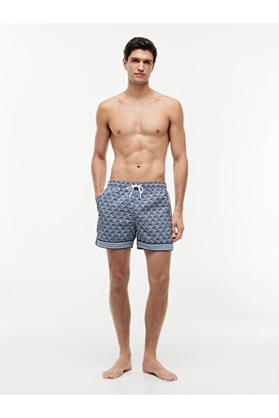Tommy Hilfiger MEDIUM DRAWSTRING PRINT Erkek Mavi Deniz Şortu - UM0UM03822