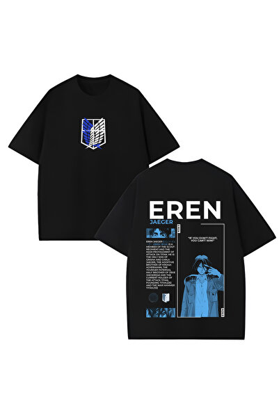 MAGORS Eren Jager iz anime filma Attack on Titan, unisex majica sa širokim kr...