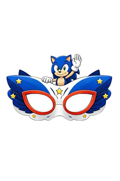 Partiden Sonic Karton Parti Maskesi 6 Adet