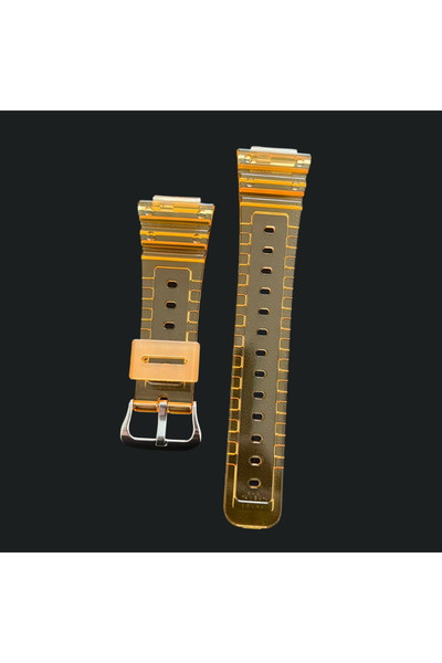 Casio G-Shock DWE-5600 GA-2100 Şeffaf Turuncu Plastik Orijinal Saat Kordonu