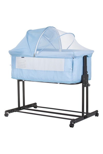 Evelise Patut co-sleeper și țarc de joacă Chipolino Zen albastru-ciel