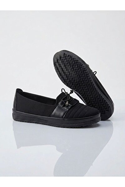 Passeri Shoes حذاء نسائي كاجوال من القماش الأسود، مصنوع من قماش ذو ملمس خاص و...