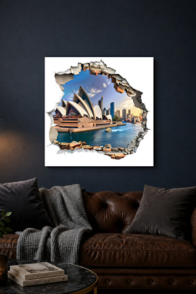 Lucena Pictură murală decorativă 3D a Clădirii Operei din Sydney, pictură pe ...