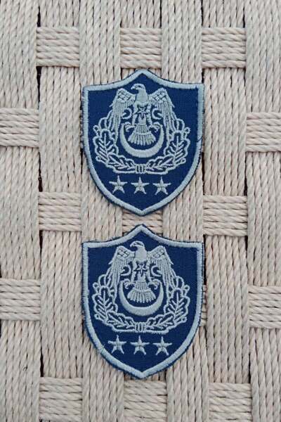 İZMİR ASKERİ MALZEME Hv. Figure. Alb. Navy Blue Ground Eagle Embroidered Sirm...