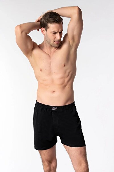 Seher Yıldızı 5'li paket %50 Pamuklu Erkek Penye Boxer - Rahat Kesim Düğmeli