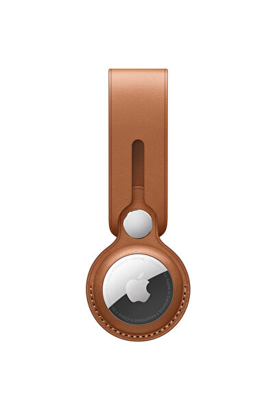 Apple HUSA AirTag Original Leather Loop, Saddle Brown