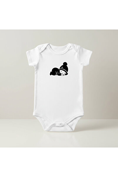 URBANTRENDSTORE Organic 100% Cotton Special Printed Baby Bodysuit White Snap ...