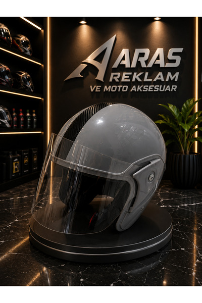 ARAS REKLAM VE MOTO AKSESUAR MOTORSİKLET YARIM MODEL KASK