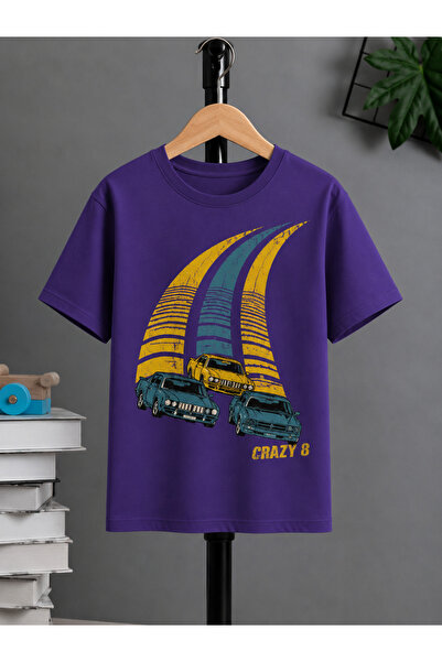 VODEXA Tricou oversize unisex 3 VEHICULE DE CURSE Imprimat 100% bumbac Tricou...