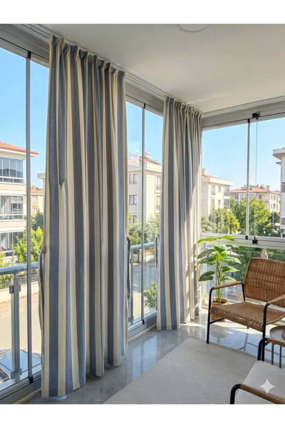 Zoya desing Su Geçirmez %100 Güneş Korumalı Balkon Perdesi Toza Dayanıklı Branda