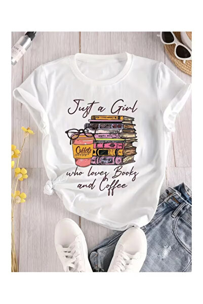 Massgai Unisex majica sa štampanim motivom "Just a Girl Coffee" od 100% pamuk...