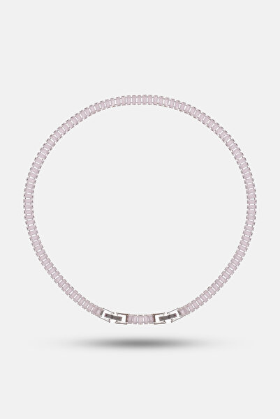 Simovia Opak (Pastel) 5 mm Baget Zirkon Taşlı Su Yolu Kolye