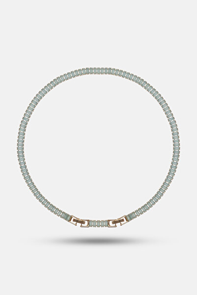 Simovia Opak (Pastel) 5 mm Baget Zirkon Taşlı Su Yolu Kolye