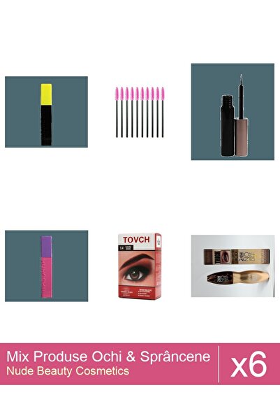 Makeup Set Mix 6 produse Rimel Sprancene: Tus / Lipici magnetic, negru, Vopse...