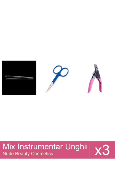 Makeup Mix Set of 3 Scissors products: Professional black thin tweezers - One...