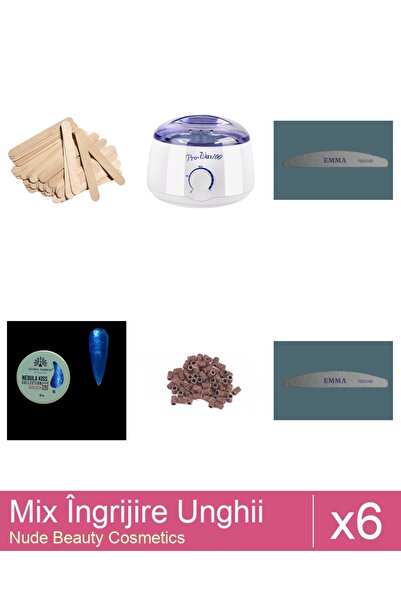 Makeup Set Mix 6 produse Ingrijire Unghii: Incalzitor ProWax, Rezerve Smirghe...