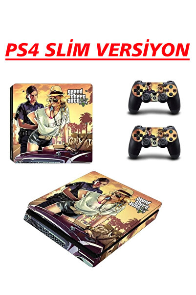 KT Decor Grand Theft Auto V Playstation 4 & Dualshock Full Sticker Kaplama Seti