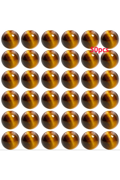 Choice 8mm 50pcs 50pcs tiger eye beads, 8mm in diameter, genuine stone materi...