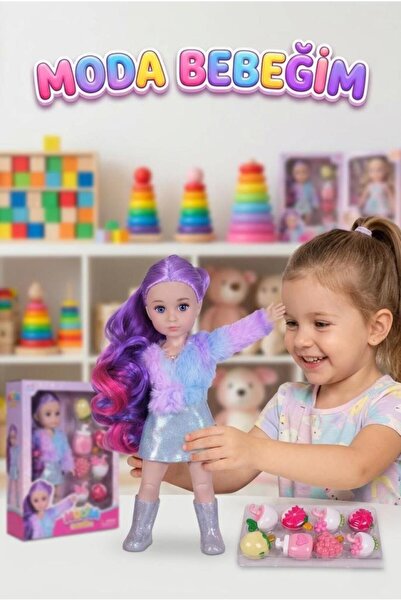 Tıfıl Toys Mulisha Fashion & Classical Serisi Mor Saçlı Bebek - 30 cm Eklemli...